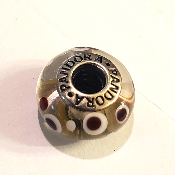 Aurhentic New Pandora Bead Charm Sterling Silver Murano Glass Bubbles Retired - Picture 6 of 7